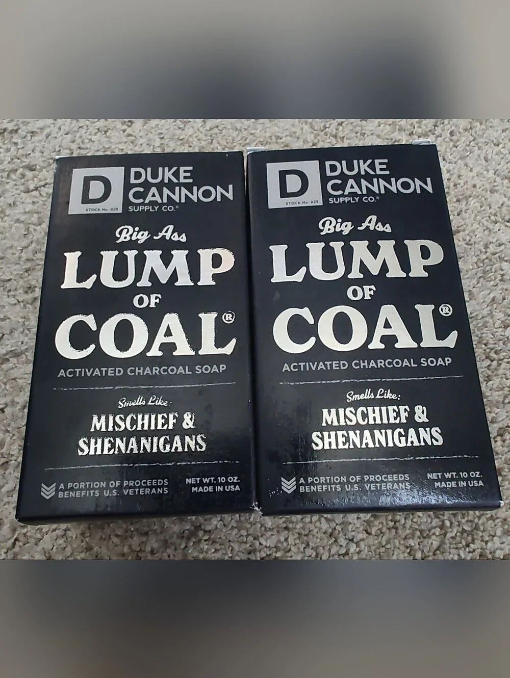 (2) Duke Cannon Big Lump Of Coal Charcoal Soap
